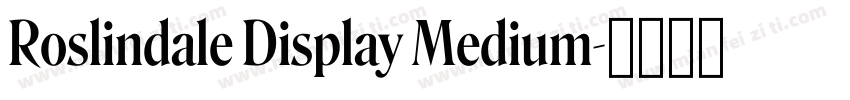Roslindale Display Medium字体转换